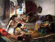 Arab or Arabic people and life. Orientalism oil paintings  318